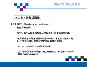 精益工厂的建立和管理 ppt